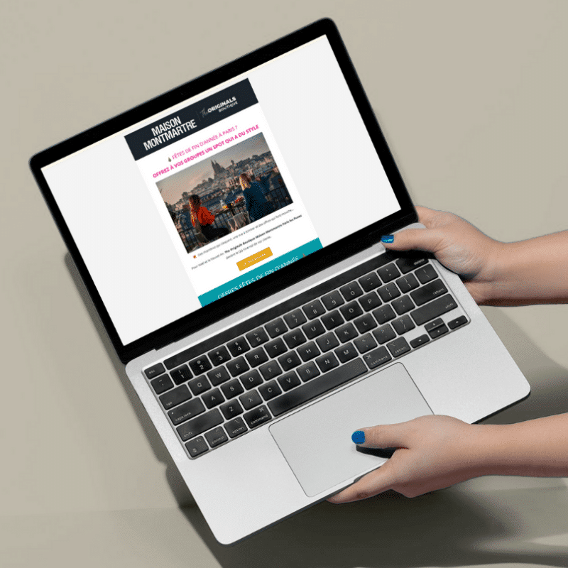 Grisbiche - realisation d'un emailing - hotel Maison Montmartre