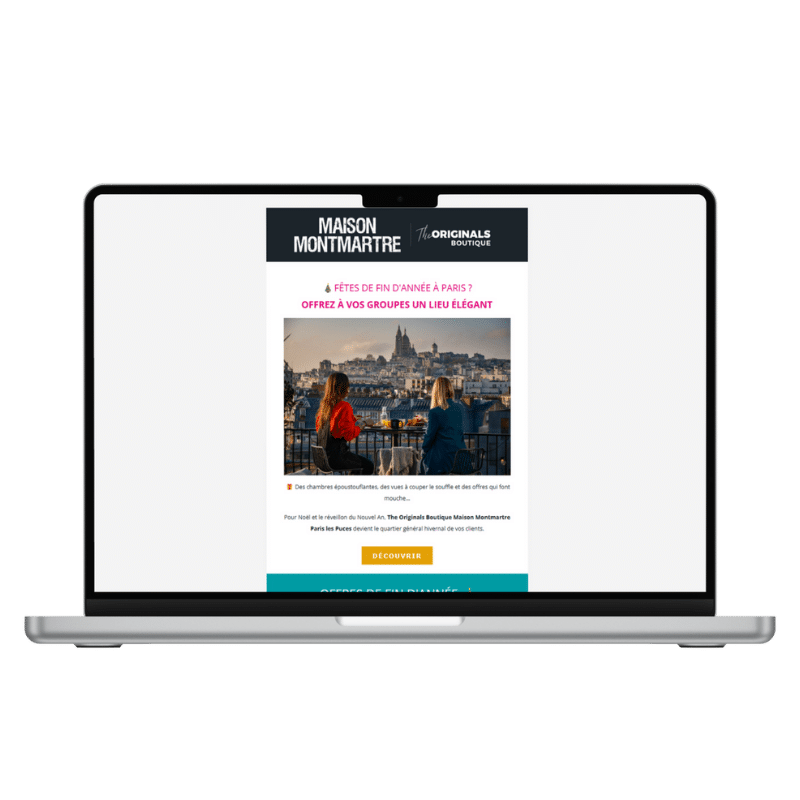 Grisbiche - realisation d'un emailing - hotel Maison Montmartre