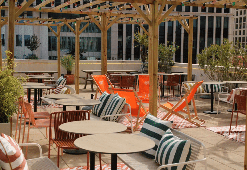 Grisbiche - Photo paysage vue de la terasse - hotel Jost